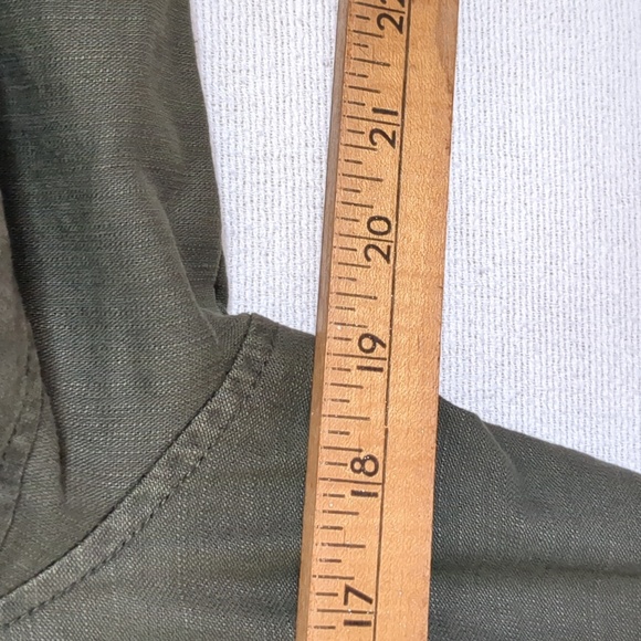 Anthro Altar'd State Peplum Military Style Jacket Army Green Distressed Size M - Picture 11 of 13